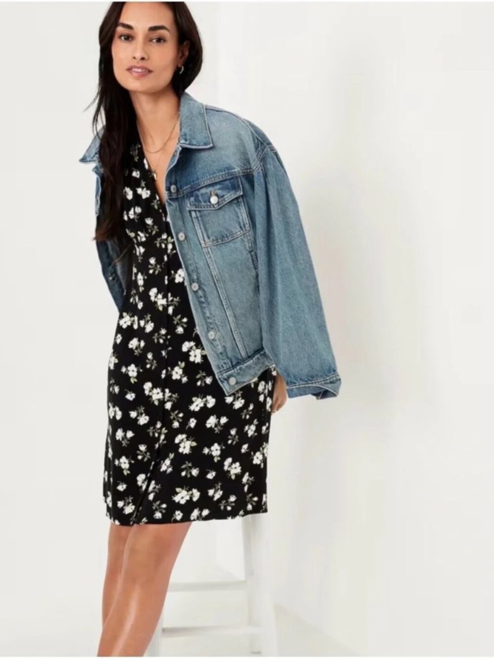 Old Navy Floral Crepe Mini Dress NWOT - Small Tall